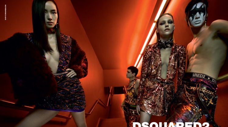 Sasha, Mariacarla & Fei Fei Rock DSquared2 Fall 2019 Campaign