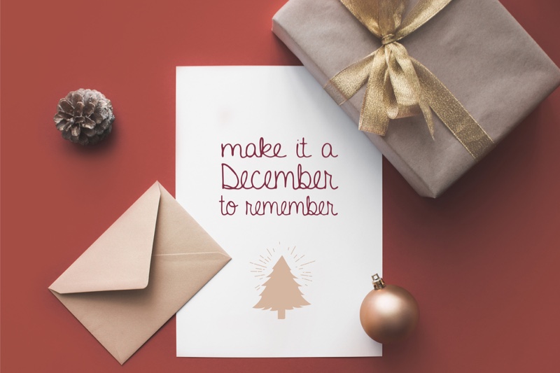 December Remember Christmas Card Gift