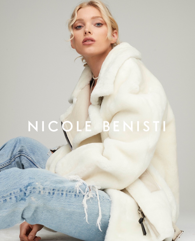 Model Elsa Hosk layers up in Nicole Benisti fall-winter 2019 campaign