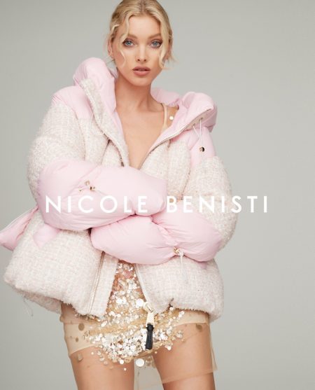 Elsa Hosk Gets Glam in Nicole Benisti Fall 2019 Campaign Looking pretty in pink, Elsa Hosk fronts Nicole Benisti fall-winter 2019 campaign