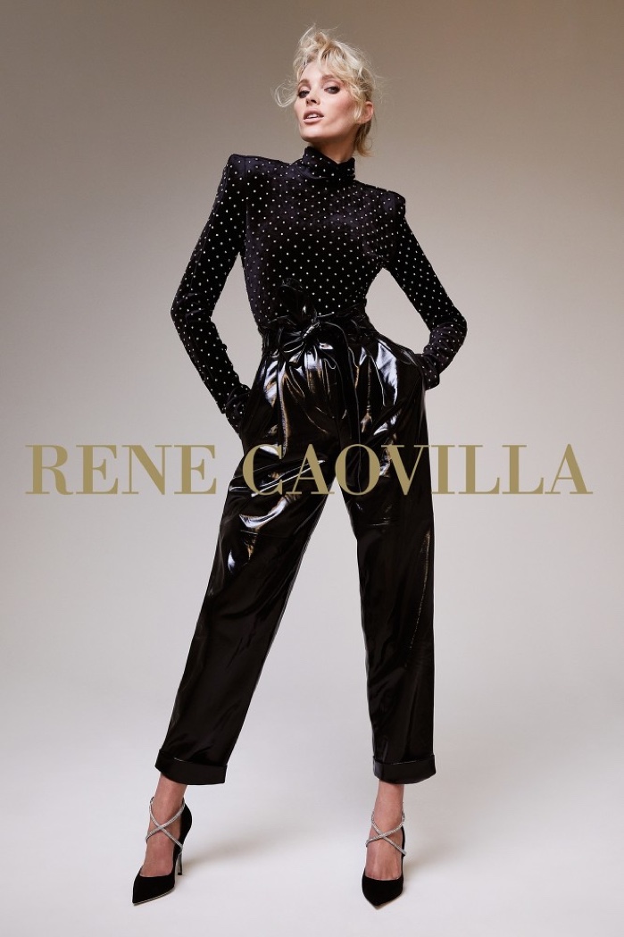 Elsa Hosk wears Twista pump in Rene Caovilla fall-winter 2019 campaign