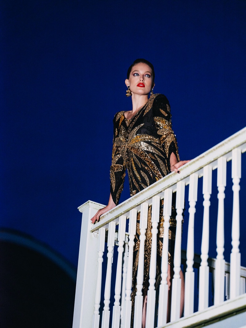 Emily DiDonato Models Glamorous Looks for Vogue Greece
