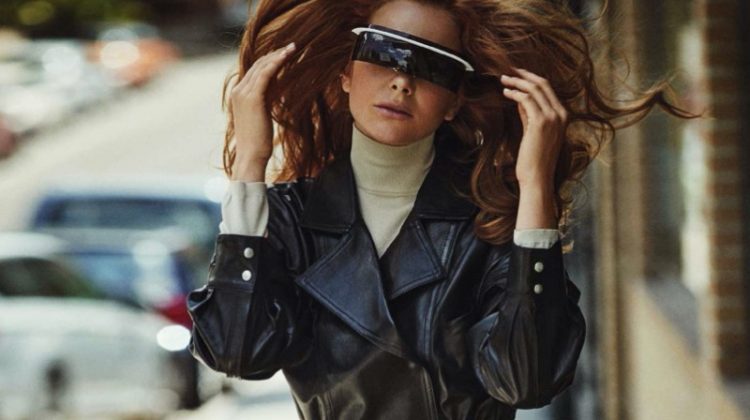 Eniko Mihalik Poses in Chic Fashions for ELLE Spain