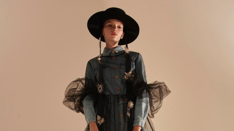 Eva Klimkova Wears Fabulous Denim for Gala Germany