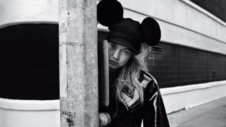 Gigi Hadid Captivates in Black and White for Self Service