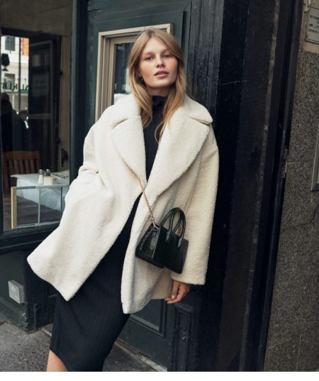 Outerwear Update: H&M Spotlights Sustainable Coats H&M Short Pile Coat $79.99
