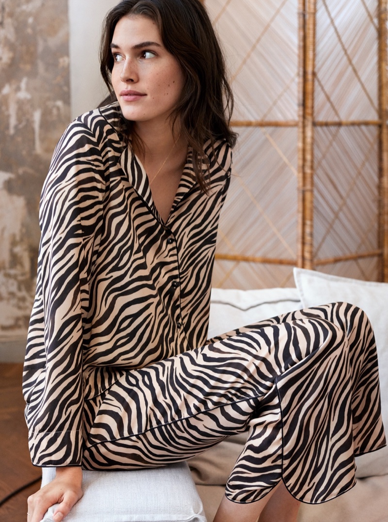 H&M Zebra Print Pajama Set