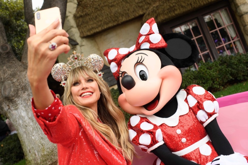 Supermodel Heidi Klum Debuts Designer Minnie Mouse Ear Headband at Disney Parks. Photo courtesy