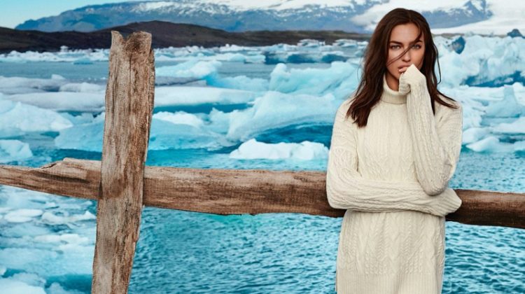 Irina Shayk Stuns in Iceland for Falconeri Fall 2019 Campaign