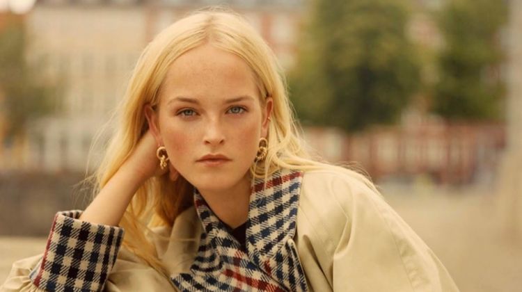 Jean Campbell Poses in Autumn Outerwear for PORTER Edit