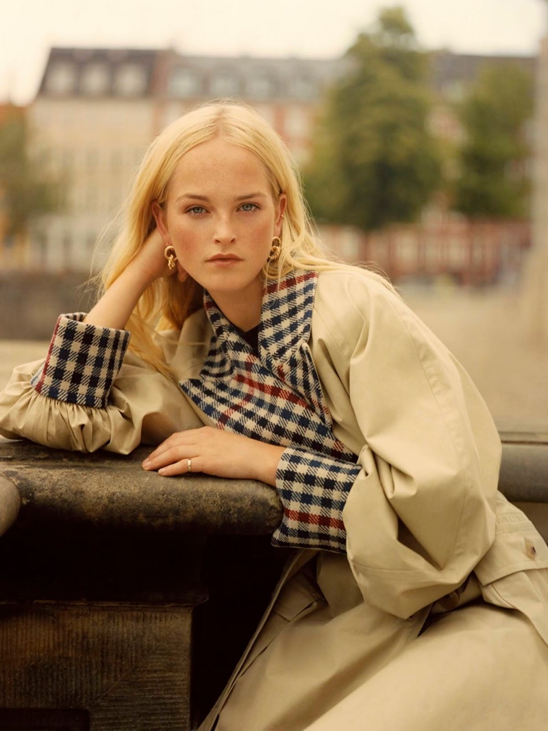 Jean Campbell Poses in Autumn Outerwear for PORTER Edit