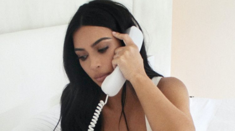 Kim Kardashian Lounges in SKIMS’ Cotton Collection