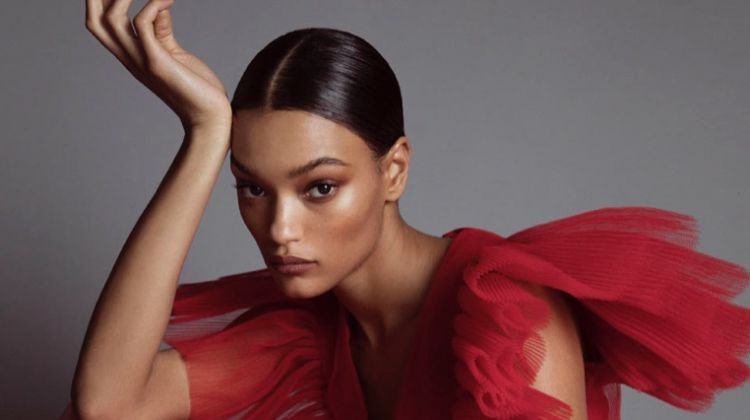 Lameka Fox Models Glamorous Looks for Grazia Australia