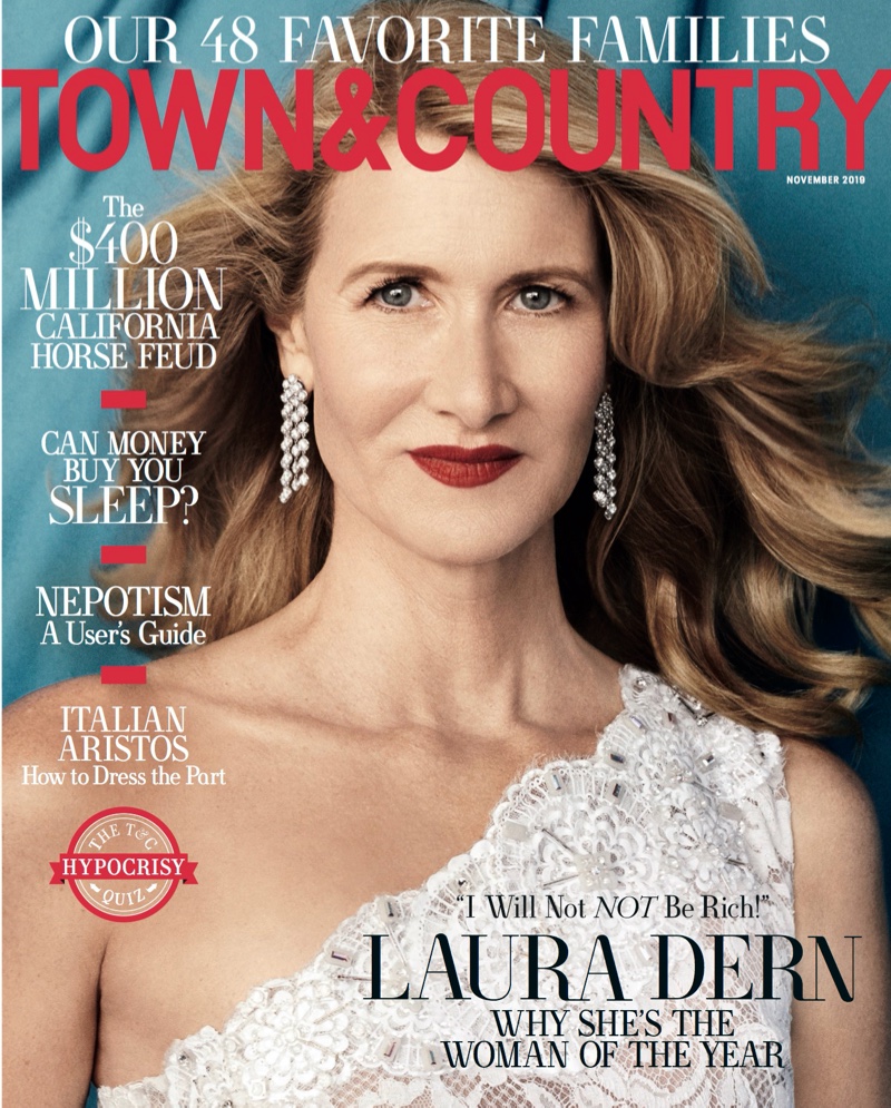 Laura Dern on Town & Country November 2019 Cover