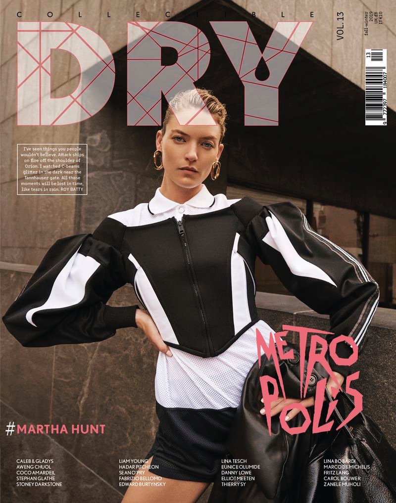 Martha Hunt Models Futuristic Fashion for Collectible Dry