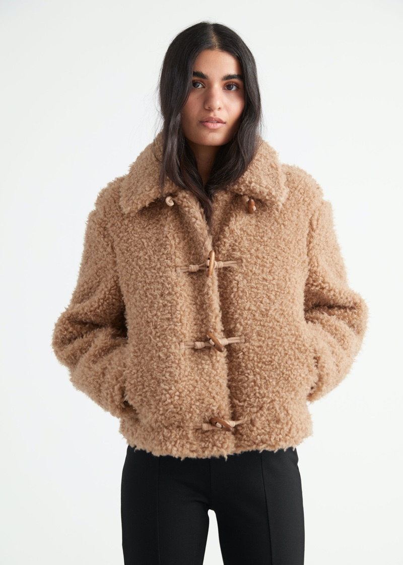 & Other Stories Fluffy Faux Shearling Jacket $129