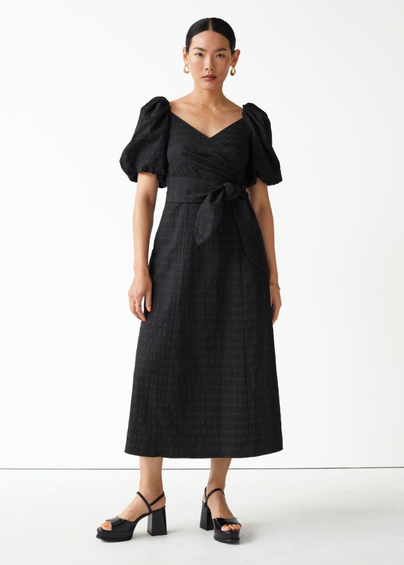 & Other Stories Puff Sleeve Midi Dress $149