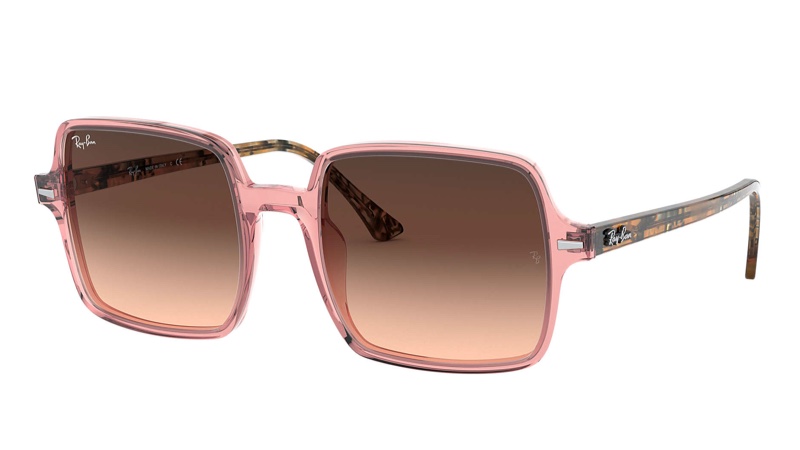 Ray-Ban Square II in Pink Brown Gradient Sunglasses $178