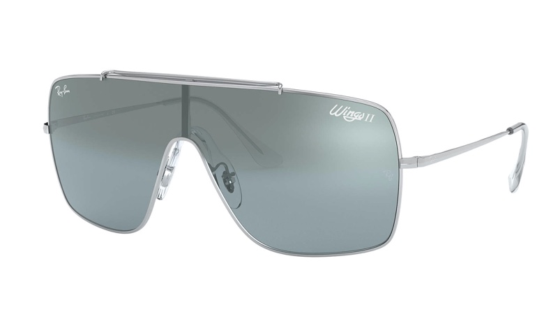 Ray-Ban Wings II Sunglasses in Light Blue/Silver Gradient Mirror $198