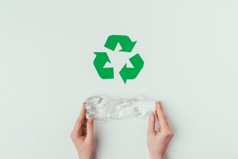 Recycling Sign Plastic Bottle Hands