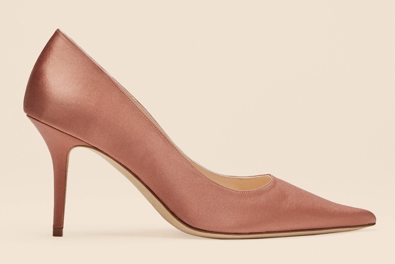 Reformation Giulia Satin Heel in Praline $218