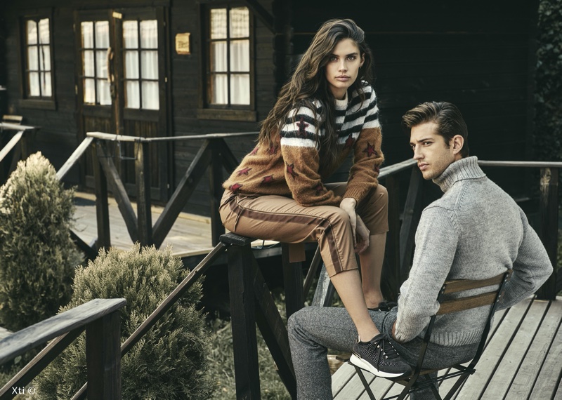 Sara Sampaio and Ben Bowers front XTI Shoes fall-winter 2019 campaign