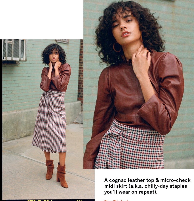 Sea Lidia Leather Top $750, Petra Waist Tie Skirt $395 and Aquazzura Boogie Booties $825