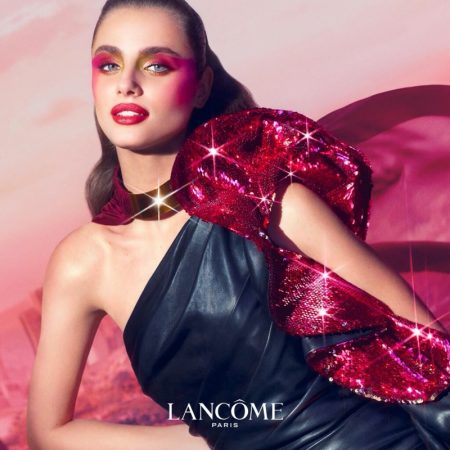 Taylor Hill Plays a Superhero in Lancome's Halloween Makeup Taylor Hill stars in Lancome Halloween Happiness is My Superpower shoot