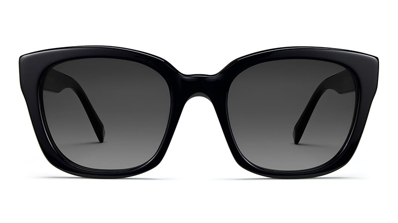 Warby Parker Aubrey Narrow Sunglasses in Jet Black $175