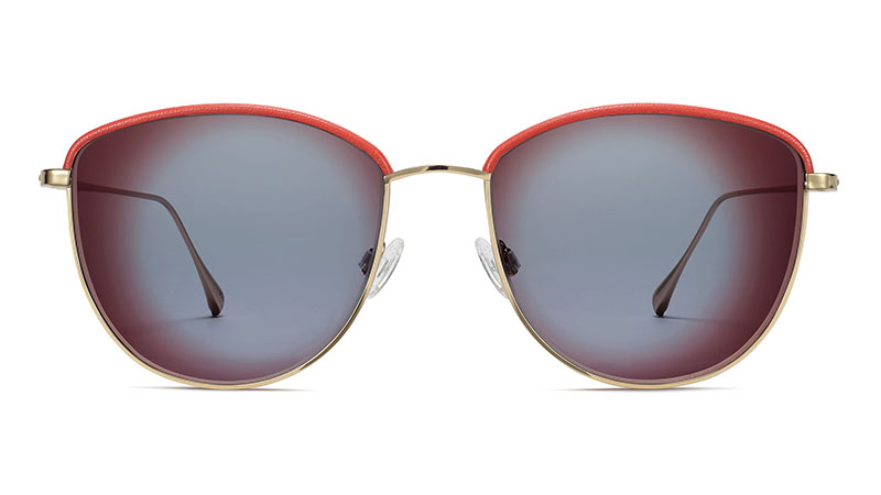 Warby Parker Inez Sunglasses in Polished with Gold Ruby $195