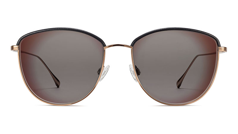 Warby Parker Inez Sunglasses in Rose Gold with Onyx $195