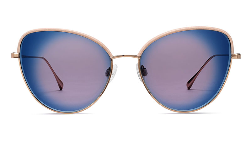 Warby Parker Nadine Sunglasses in Rose Gold with Flamingo $195