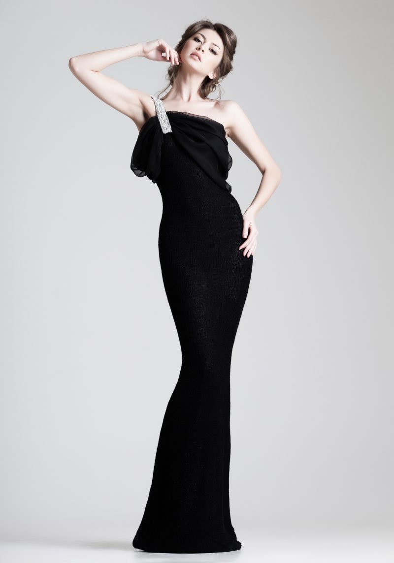 Woman Black Gown