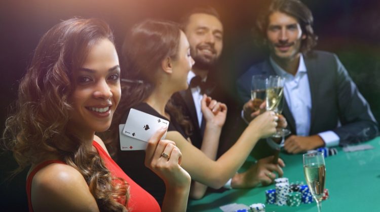 How To Throw A Casino Party At Home Woman Smiling Cards Casino Group Party