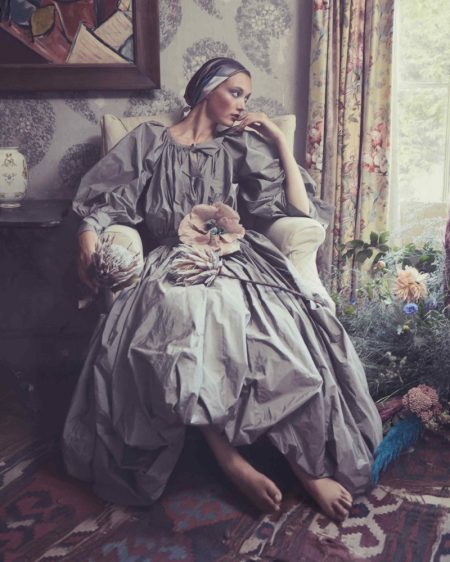 Yumi Lambert Models Romantic Dresses for How to Spend It Yumi Lambert Models Romantic Dresses for How to Spend It