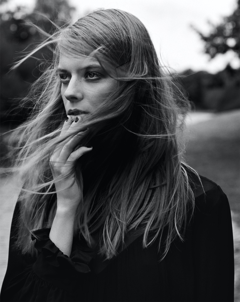 Lexi Boling models Zara tied blouse