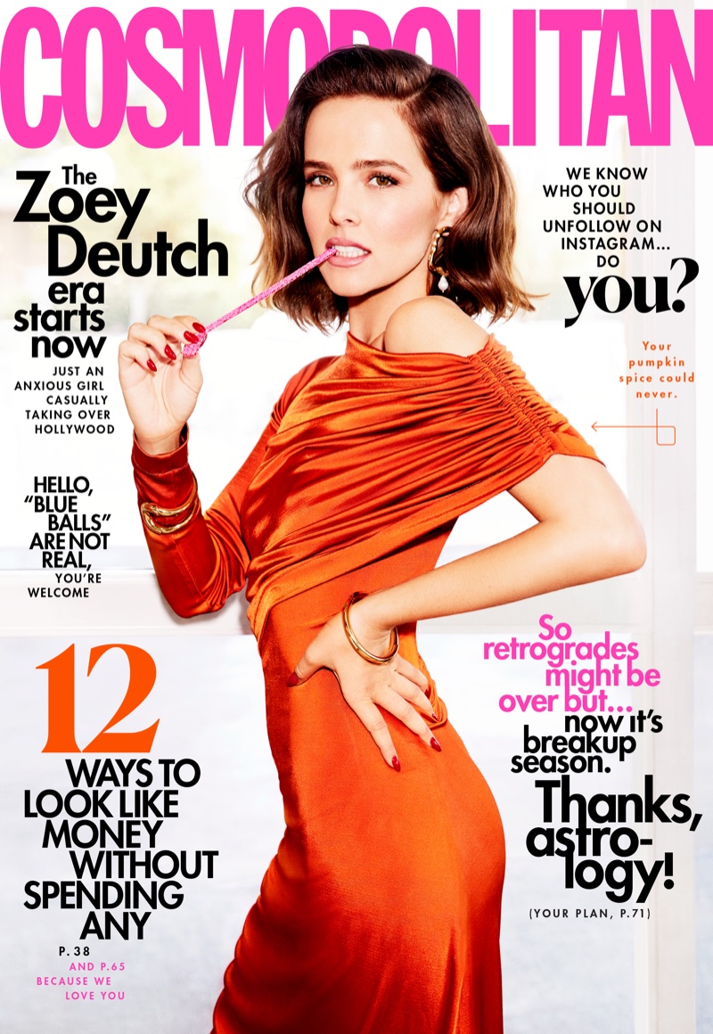 Zoey Deutch on Cosmopolitan Magazine November 2019 Cover