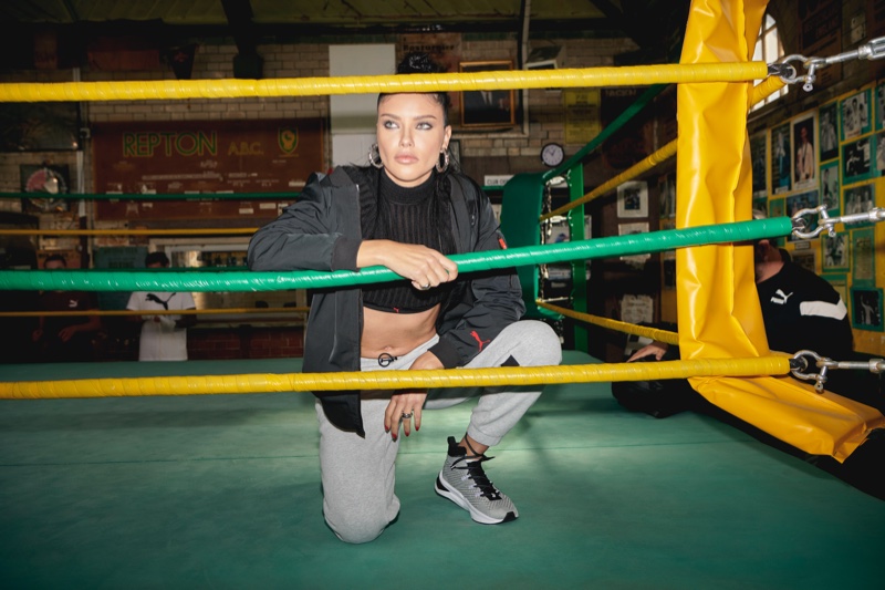 An image from PUMA x Adriana Lima's advertising campaign