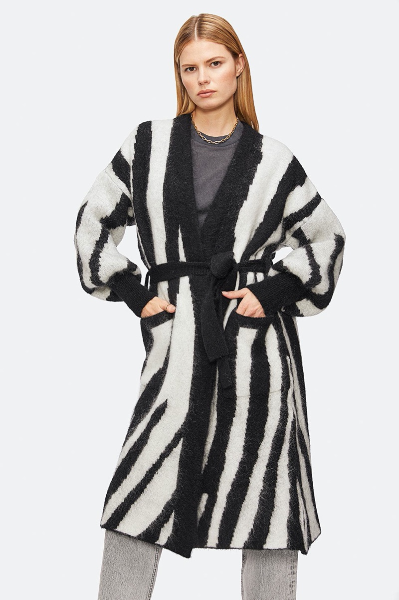 Anine Bing Oliver Cardigan in Zebra $399