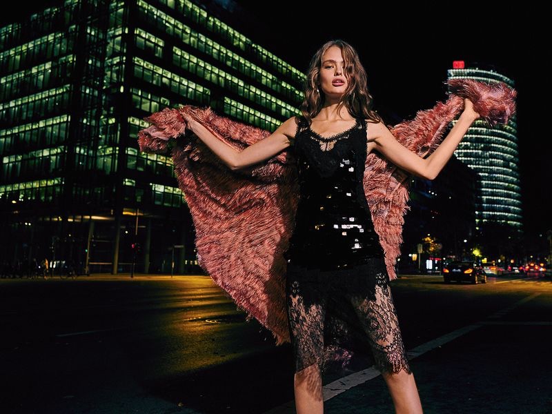 Anna Mila Guyenz Embraces Night Out Dresses for ELLE Serbia