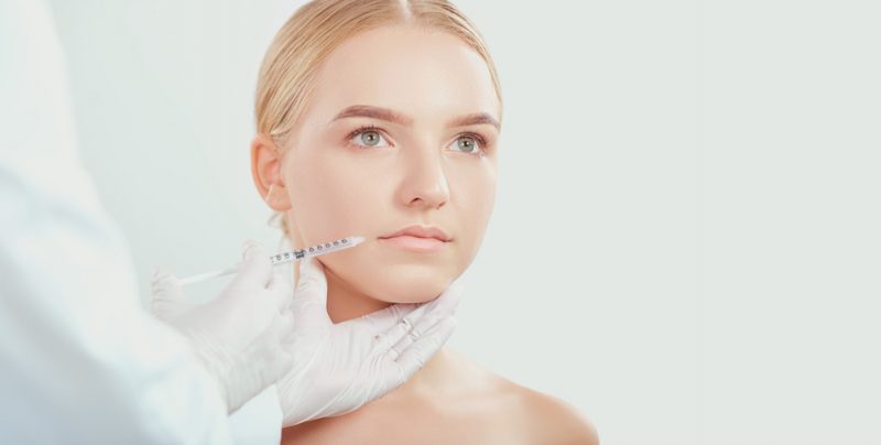 Blonde Woman Botox Needle