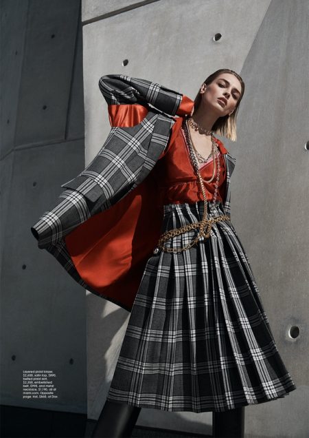 Daga Ziober Embraces Plaid Style for Gotham Magazine Daga Ziober Embraces Plaid Style for Gotham Magazine