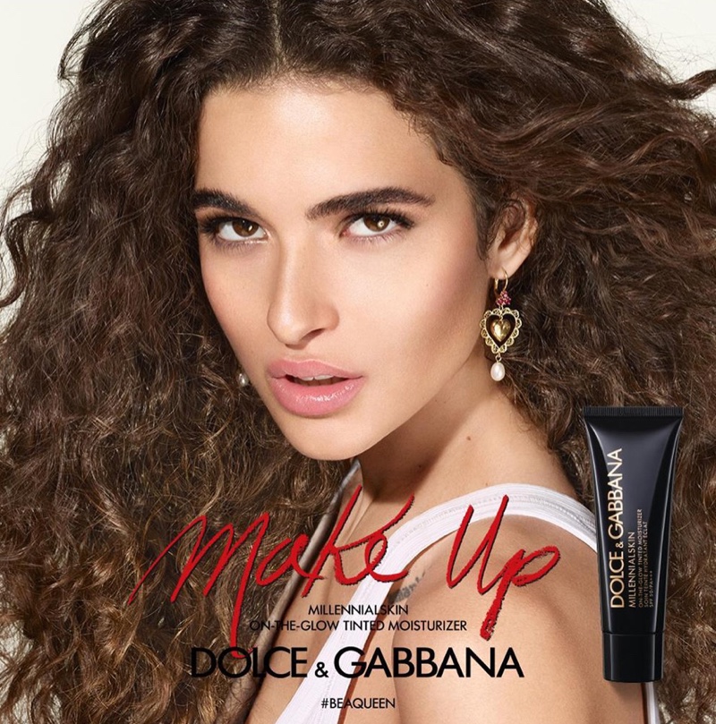 Chiara Scelsi appears in Dolce & Gabbana #BeAQueen Makeup campaign