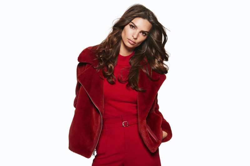 Dressed in red, Emily Ratajkowski fronts Express Holiday 2019 campaign