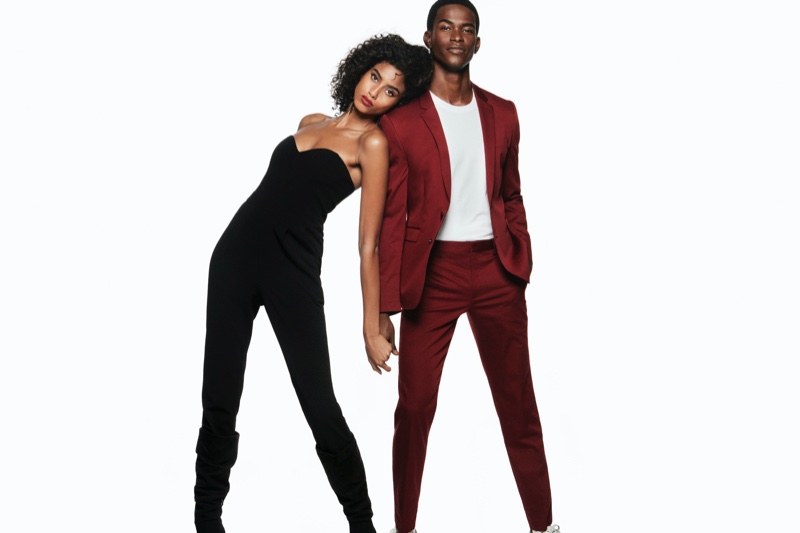 Imaan Hammam and Salomon Diaz appear in Express Holiday 2019 campaign