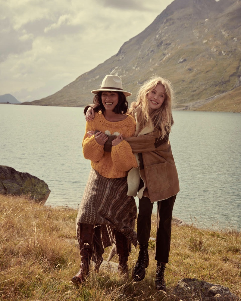 Photographed by Andreas Ortner, Camilla Christensen and Lydia Graham front Free People holiday 2019 campaign