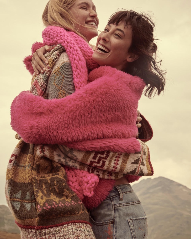 Sweater styles take the spotlight in Free People holiday 2019 campaign