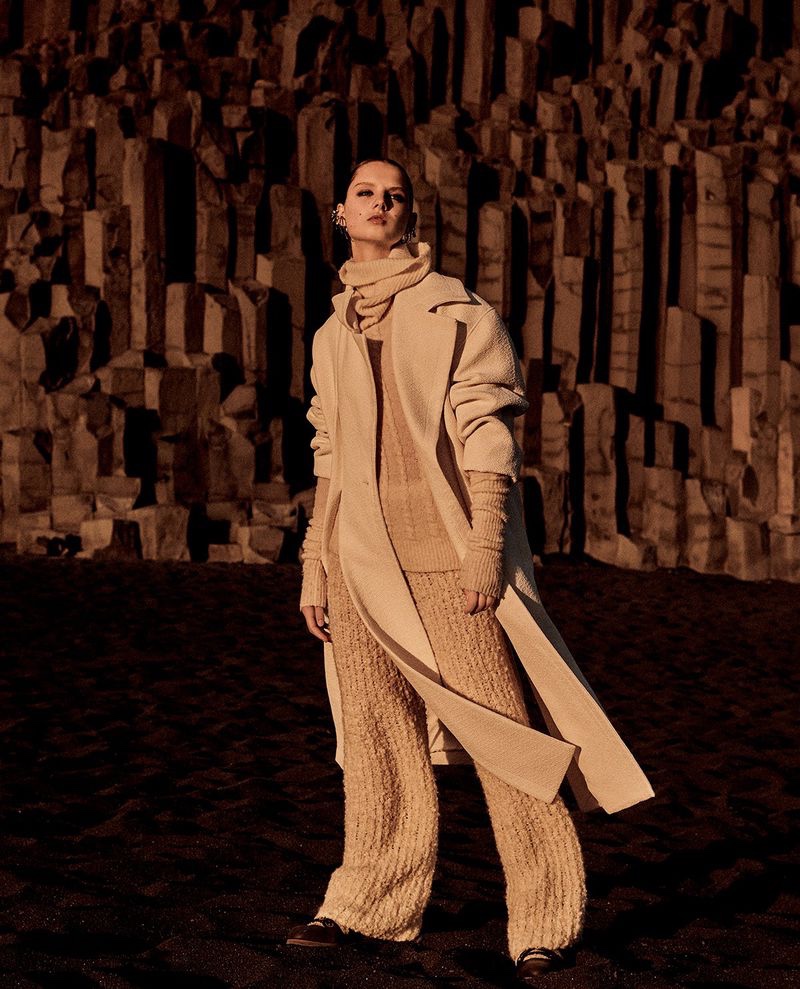 Giselle Norman Poses in Winter Outerwear for Vogue Japan
