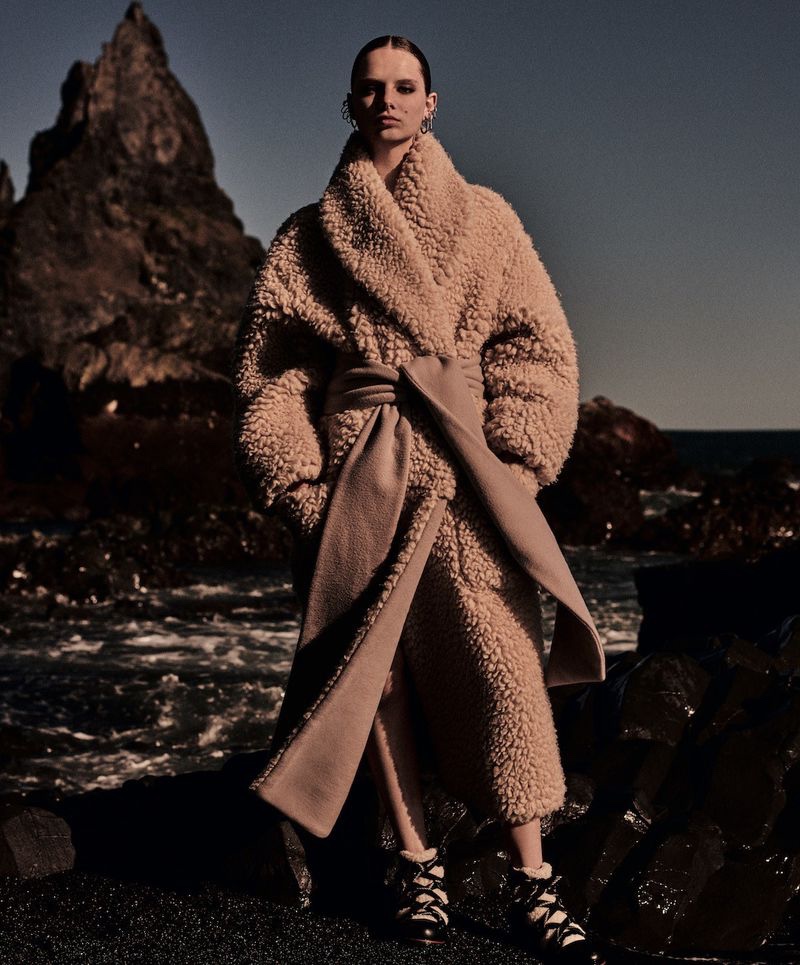 Giselle Norman Poses in Winter Outerwear for Vogue Japan