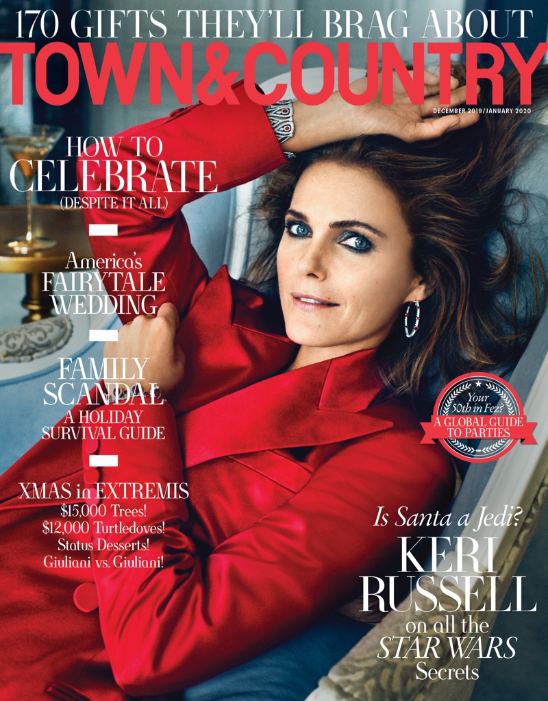 Keri Russell on Town & Country December-January 2019.2020 Cover